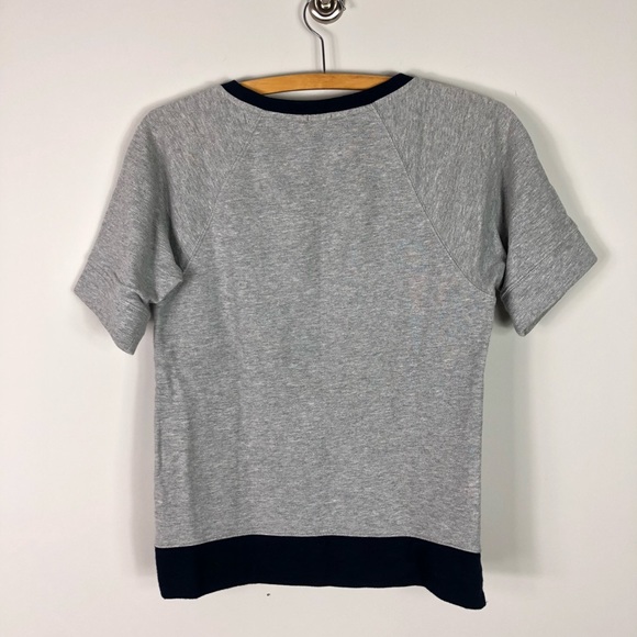 J. Crew Paneled Short Sleeve Sweatshirt Navy *89 - Picture 8 of 8